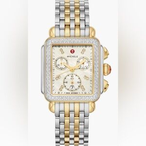 MICHELE Deco Diamond Chronograph Bracelet Watch, 33mm